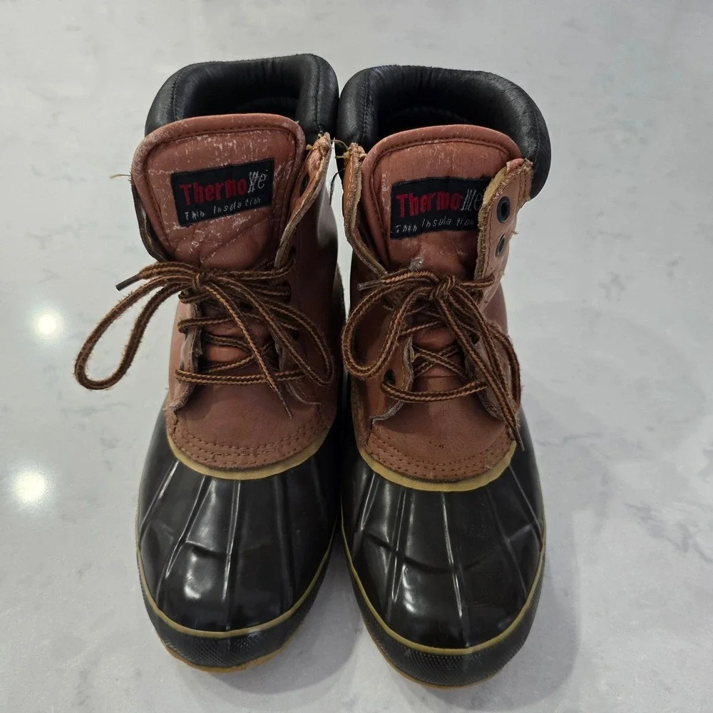 BackTrail Leather Duck Boots | Thermolite Insulated Waterproof Rain/Snow Size 7